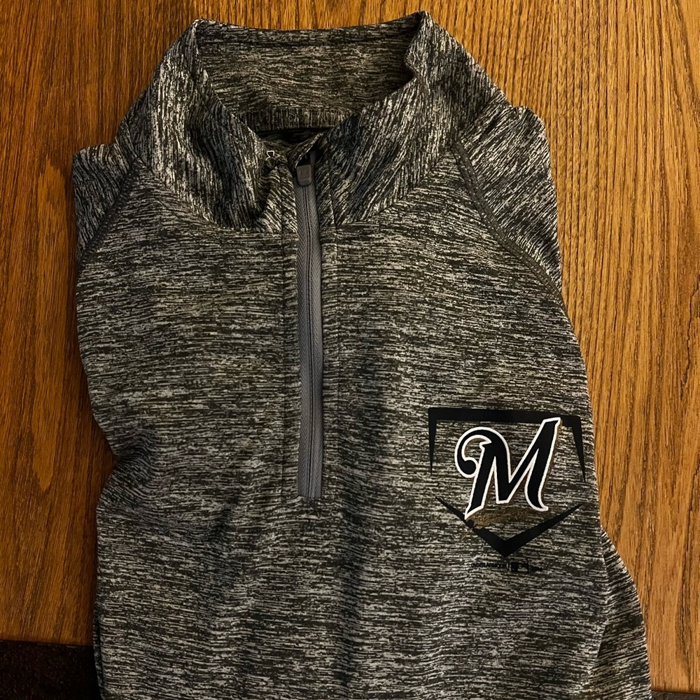 Under Armour Heat Gear 1/4 Zip Milwaukee Brewers Pullover Small